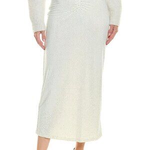 White Sequin Maxi Skirt Glamour